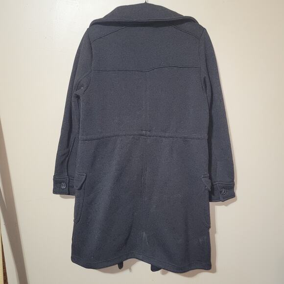 PATAGONIA Better Sweater Coat Women Size M Parka Gray Zip Snap Long Knee Length - Picture 7 of 7